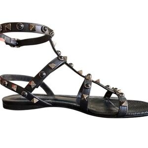 Studded Black Sandals